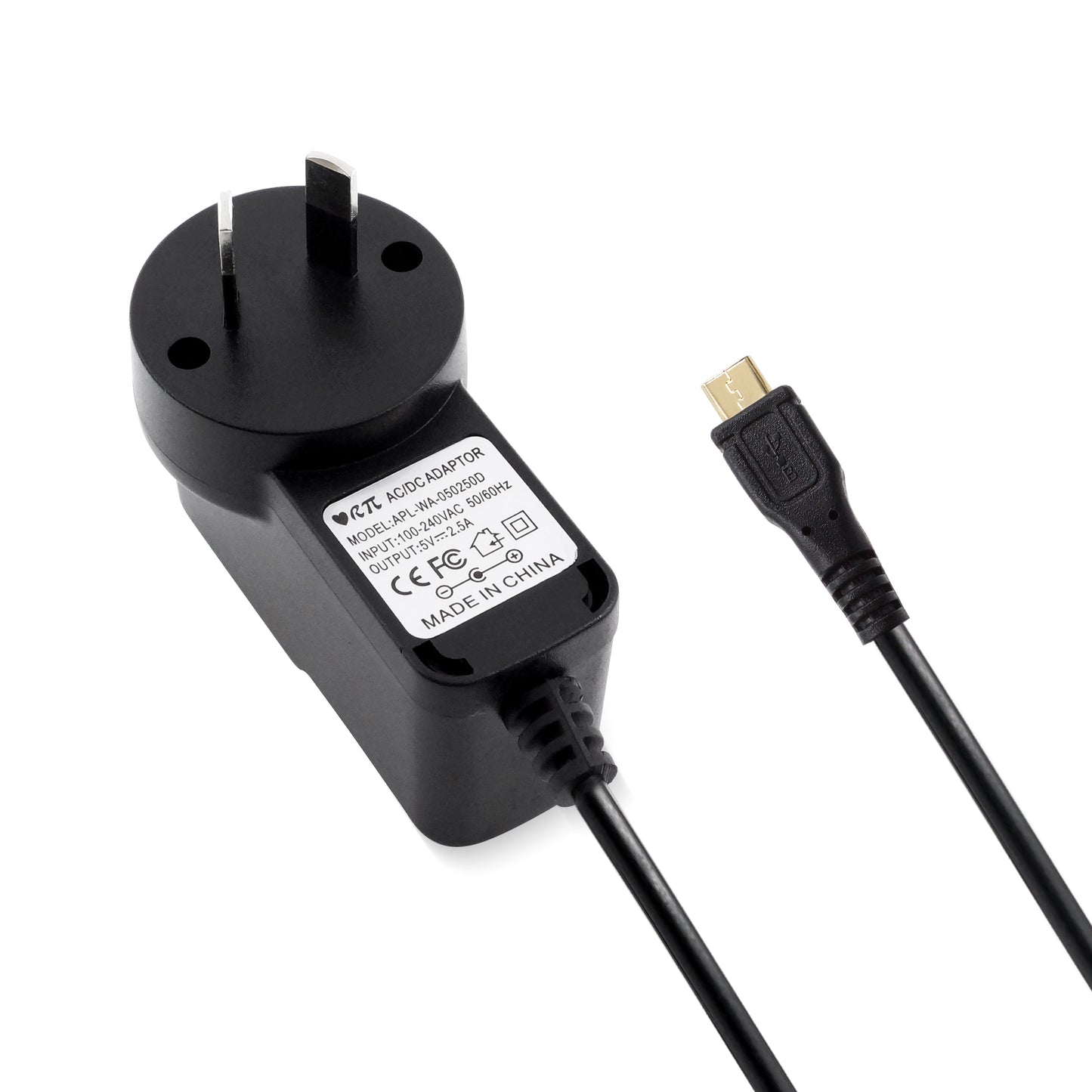 LoveRPi 5V 2.5A MicroUSB Power Supply with LED Indicator